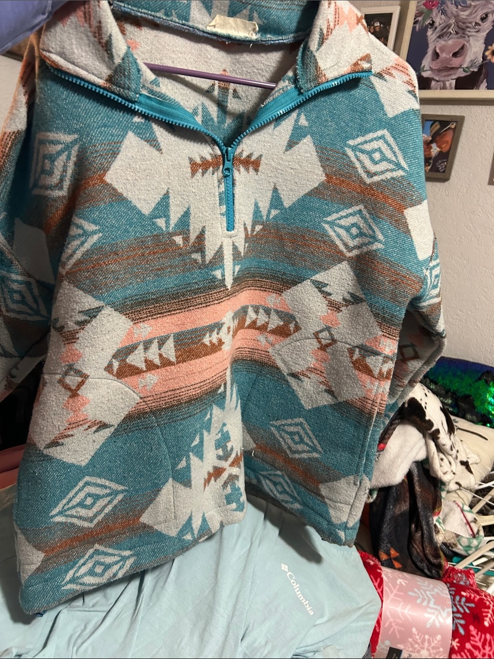 Aztec quarter zip